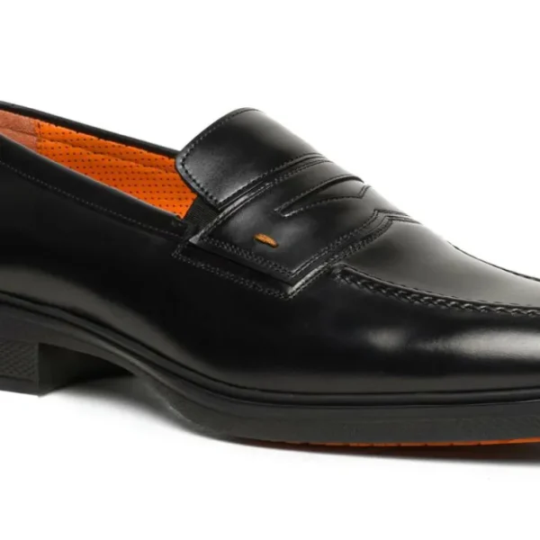 Discount Santoni EASYLOAFER-NTGN01 Calfskin Easy Loafer Black