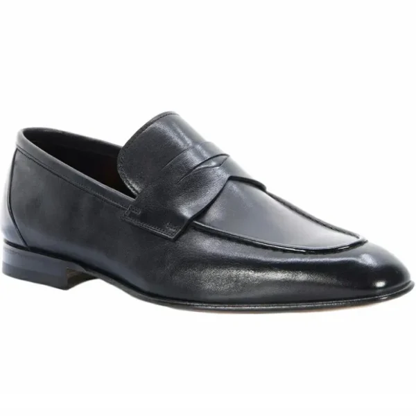 Online Santoni Gannon GTUN01 Penny Loafers Black