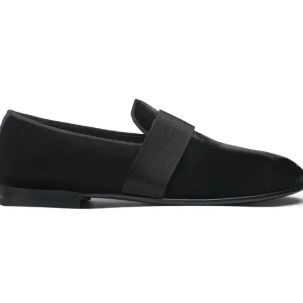 Fashion Santoni ISOMER-VLUN01 Velvet Slipper Black