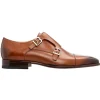 Cheap Stemar Genova Double Monk Strap Burnished Tan