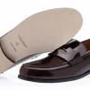 Clearance Superglamourous Balmoral Brushed Loafers Brown