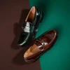 Clearance Superglamourous Balmoral Brushed Loafers Brown