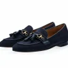 Shop Superglamourous Bruno Velukid Slippers Navy