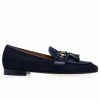 Shop Superglamourous Bruno Velukid Slippers Navy