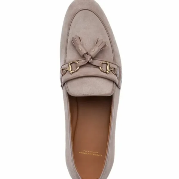 Shop Superglamourous Bruno Velukid Slippers Taupe