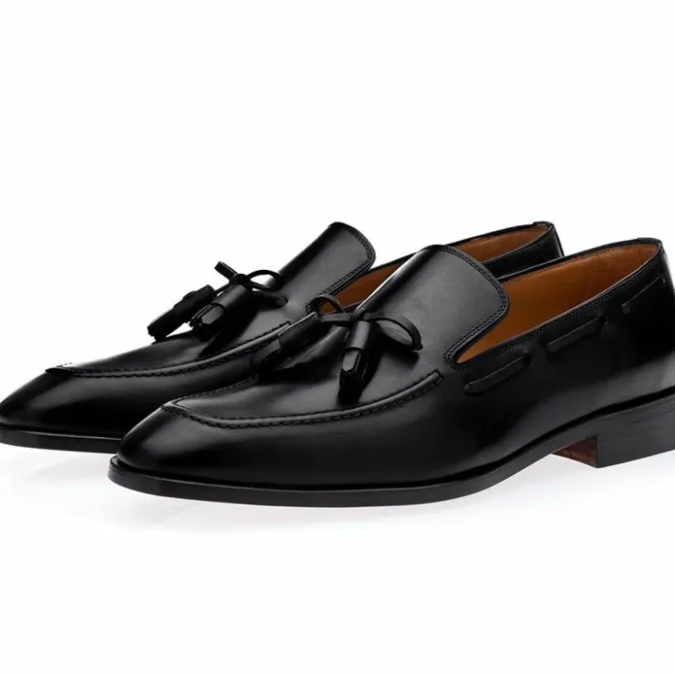 Outlet Superglamourous Dalton Vintage Loafers Black