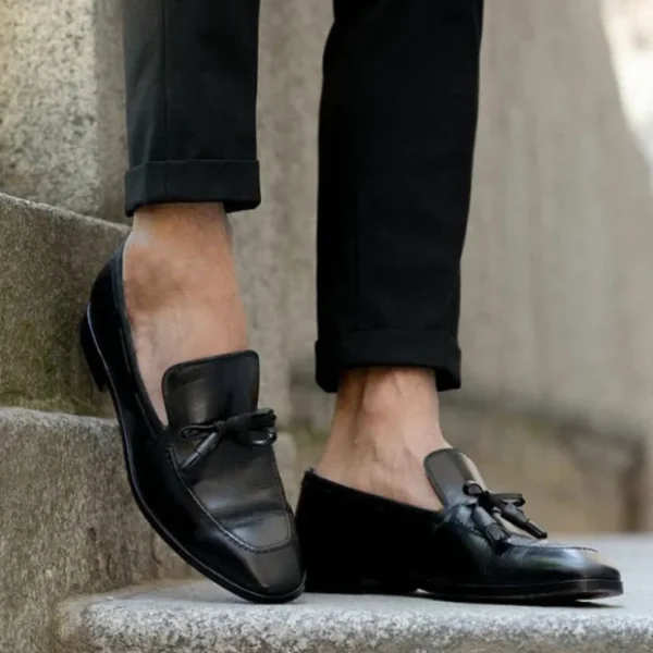 Outlet Superglamourous Dalton Vintage Loafers Black