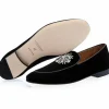 Clearance Superglamourous Divine Velour Slippers Black