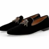 Best Sale Superglamourous Gilles Velour Slippers Black