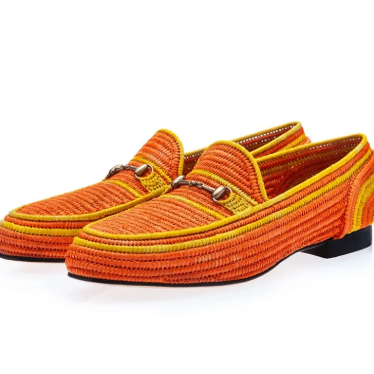 Best Superglamourous Jadida Rafia Loafers Orange