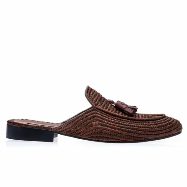 Best Sale Superglamourous Melilla Rafia Mules Brown