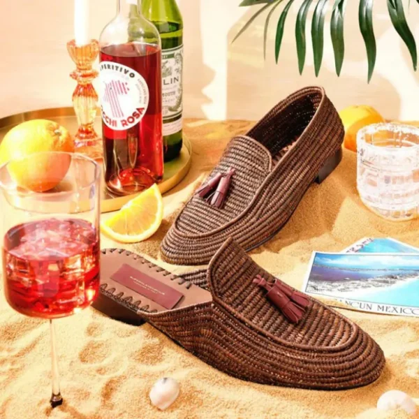 Best Sale Superglamourous Melilla Rafia Mules Brown