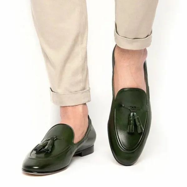 Clearance Superglamourous Philippe Nappa Loafers Green