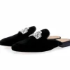 Shop Superglamourous Raoulux Wrinkle Mules Black