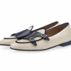 Sale Superglamourous Tangerine 7 Rafia Belgian Loafers White