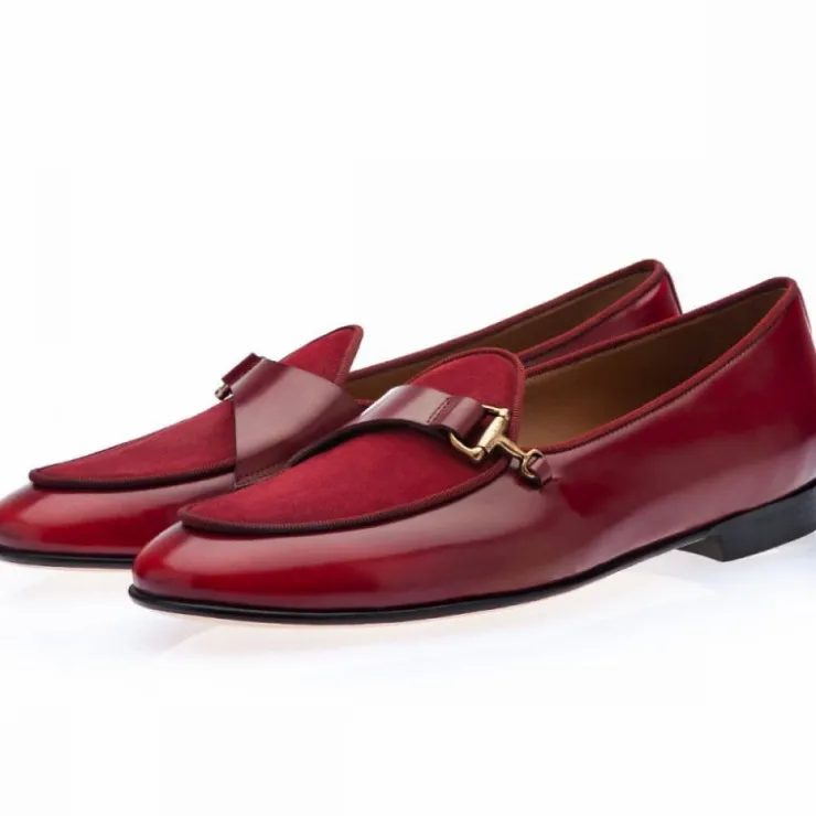 New Superglamourous Tangerine 12 Cordovan Belgian Loafers Burgundy