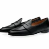 Cheap Superglamourous Tangerine 9 Toledo Belgian Loafers Black