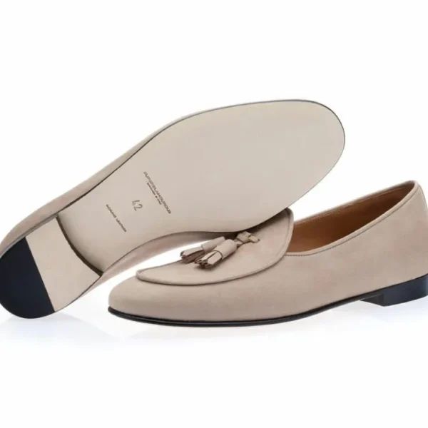 Clearance Superglamourous Tangerine 2 Nabuk Belgian Loafers Taupe