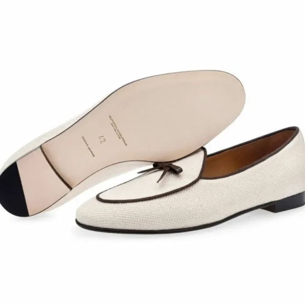 Store Superglamourous Tangerine 1 Rete Belgian Loafers White