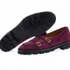 New Superglamourous Tangerine 7-T Softy Belgian Loafers Burgundy