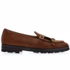 New Superglamourous Tangerine 7-T Softy Belgian Loafers Cigar