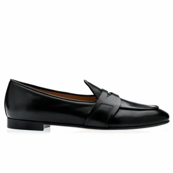 Cheap Superglamourous Tangerine 9 Toledo Belgian Loafers Black