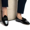 Shop Superglamourous Tangerine 3 Patent Belgian Loafers Black