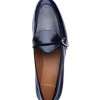 Hot Superglamourous Tangerine 15.1 Belgian Brushed Loafers Navy