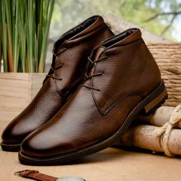 Shop T.B. Phelps TB Phelps Acadia Deerskin Boots Chestnut