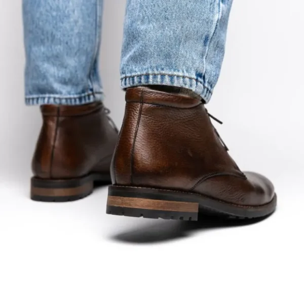 Shop T.B. Phelps TB Phelps Acadia Deerskin Boots Chestnut