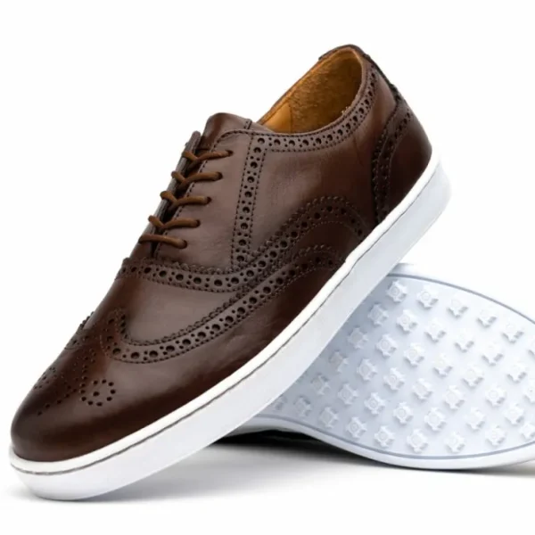 Outlet T.B. Phelps TB Phelps Clubhouse Wingtip Sneakers Brandy