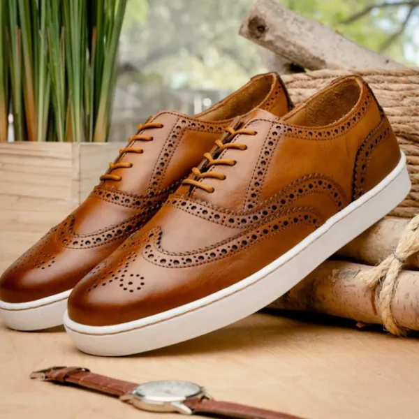 Clearance T.B. Phelps TB Phelps Clubhouse Wingtip Sneakers Tan