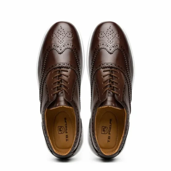 Outlet T.B. Phelps TB Phelps Clubhouse Wingtip Sneakers Brandy