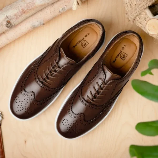 Outlet T.B. Phelps TB Phelps Clubhouse Wingtip Sneakers Brandy