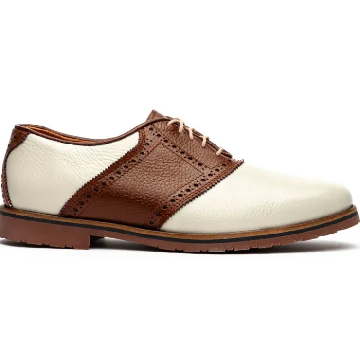 Outlet T.B. Phelps TB Phelps David Oxford Saddle Shoes Ivory / Walnut