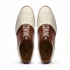 Outlet T.B. Phelps TB Phelps David Oxford Saddle Shoes Ivory / Walnut