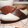 Outlet T.B. Phelps TB Phelps David Oxford Saddle Shoes Ivory / Walnut