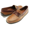 Hot T.B. Phelps TB Phelps Key West Combo Penny Loafer Khaki Croco / Briar Waxy