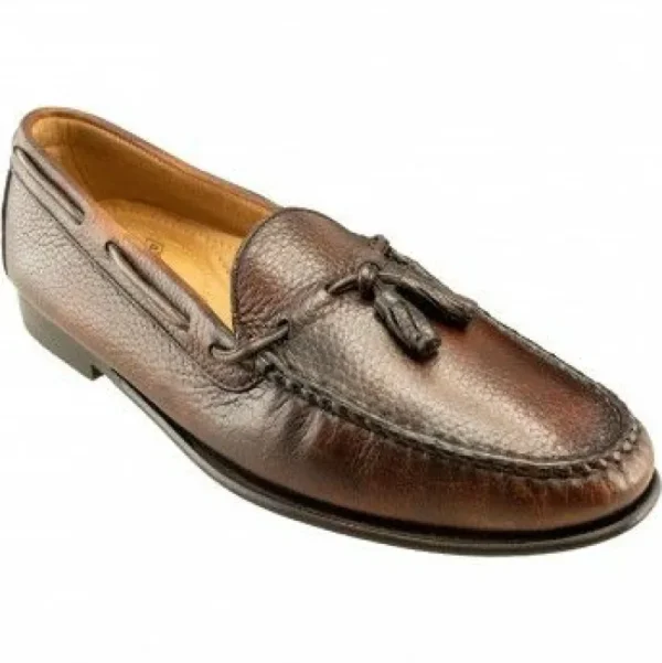 Cheap T.B. Phelps TB Phelps Preston Deerskin Tassel Loafers Chestnut