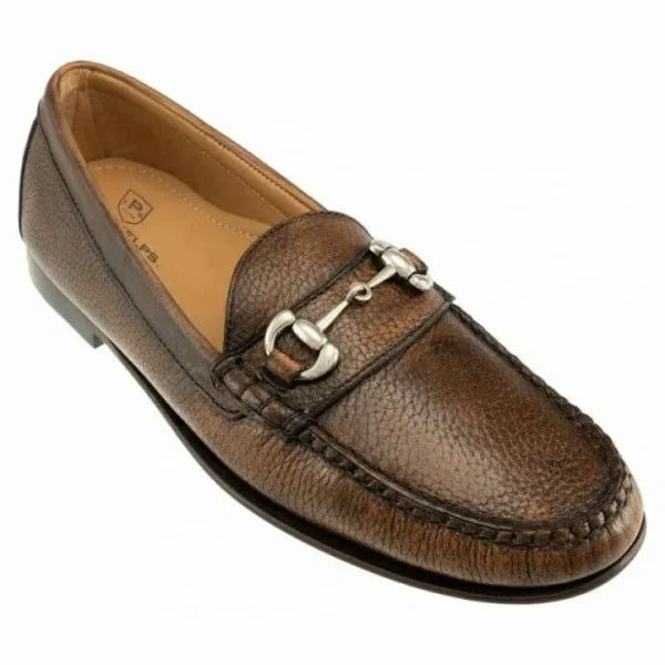 Cheap T.B. Phelps TB Phelps Preston Deerskin Bit Loafers Chestnut