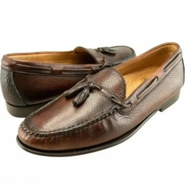 Cheap T.B. Phelps TB Phelps Preston Deerskin Tassel Loafers Chestnut