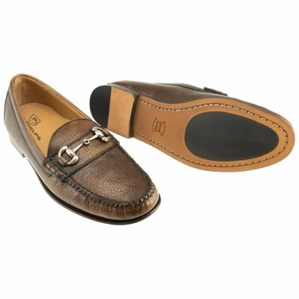 Cheap T.B. Phelps TB Phelps Preston Deerskin Bit Loafers Chestnut