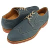 Store T.B. Phelps TB Phelps Reggie Suede Wingtip Shoes Flag Navy FlagNavy