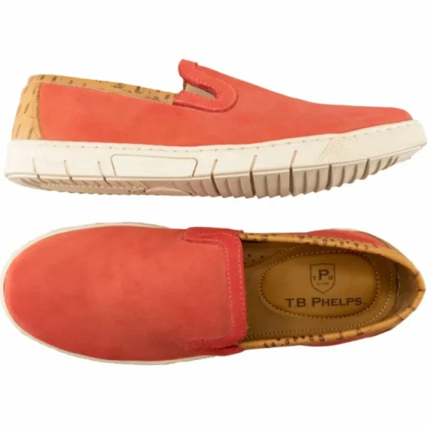 Fashion T.B. Phelps TB Phelps Scottsdale Slip On Shoes Faded Red FadedRed