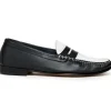 New T.B. Phelps TB Phelps The Shag Loafers Black / White