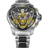 Shop Tonino Lamborghini Spyder 1116 Stainless Steel Chronographic Watch Black/Yellow