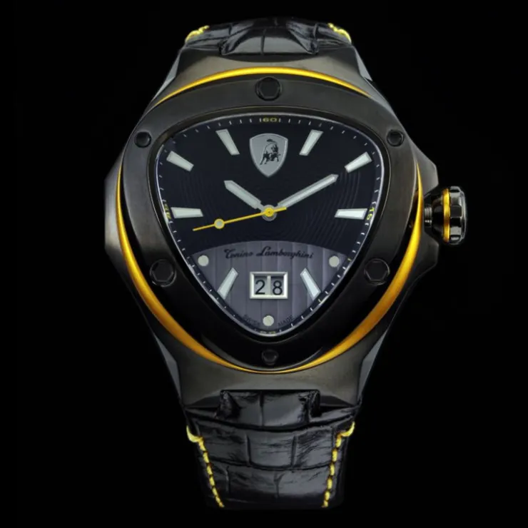 New Tonino Lamborghini Spyder 3037 3-Hand Watch Black