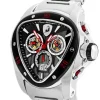 Clearance Tonino Lamborghini Spyder 1114 Stainless Steel Bracelet Watch Black/Red