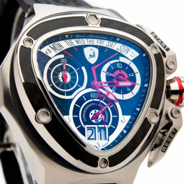 Sale Tonino Lamborghini Spyder 3020SP Chronographic Sport Watch (Limited Edition) Black/Chrome