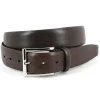 Fashion Torino Leather Big & Tall Italian Glazed Milled Calfskin Belt Brown Navy BrownNavy